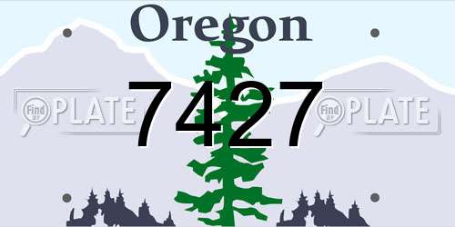 7427 Oregon License Plate
