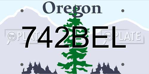 742BEL Oregon License Plate