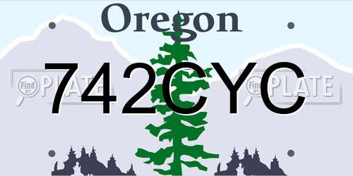 742CYC Oregon License Plate