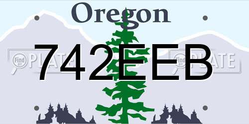 742EEB Oregon License Plate