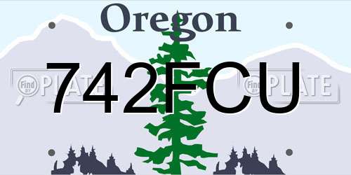 742FCU Oregon License Plate