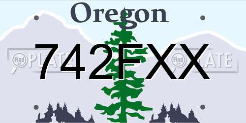 742FXX Oregon License Plate