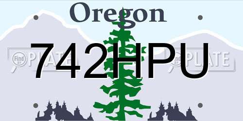 742HPU Oregon License Plate
