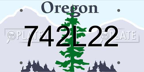 742L22 Oregon License Plate