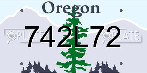742L72 Oregon License Plate