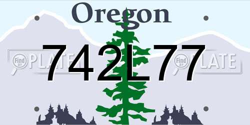742L77 Oregon License Plate