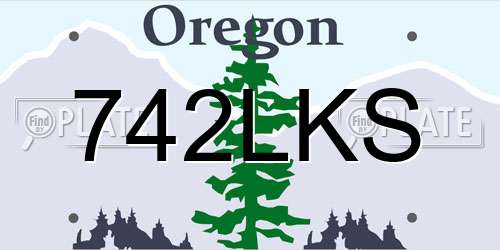 742LKS Oregon License Plate