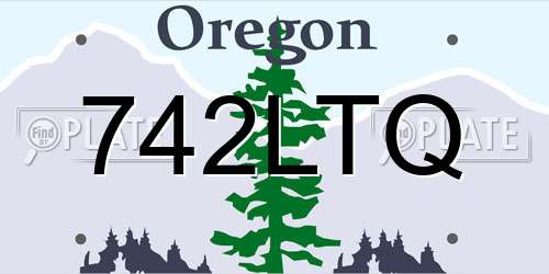 742LTQ Oregon License Plate