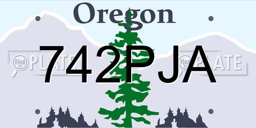 742PJA Oregon License Plate