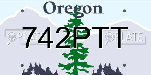 742PTT Oregon License Plate