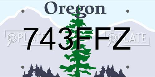 743FFZ Oregon License Plate
