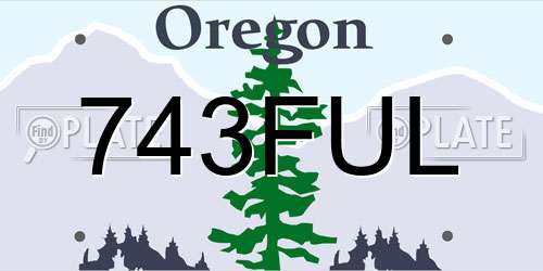 743FUL Oregon License Plate