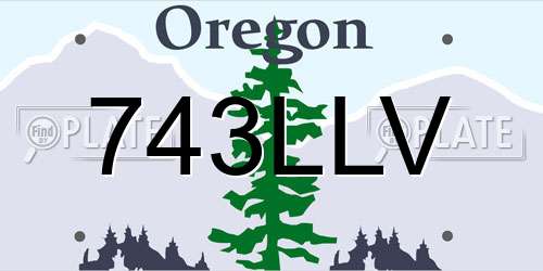 743LLV Oregon License Plate
