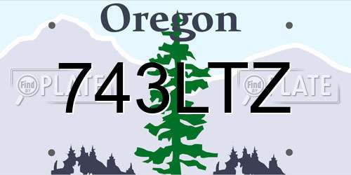 743LTZ Oregon License Plate