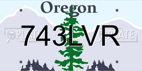 743LVR Oregon License Plate