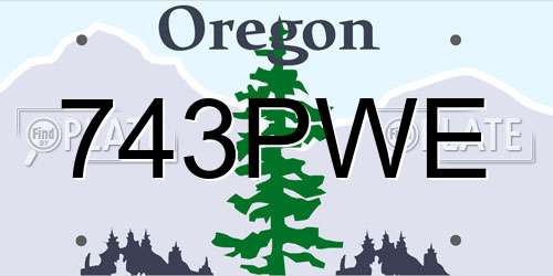 743PWE Oregon License Plate
