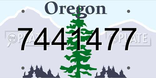 7441477 Oregon License Plate