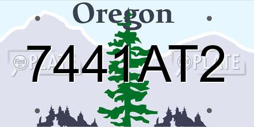 7441AT2 Oregon License Plate