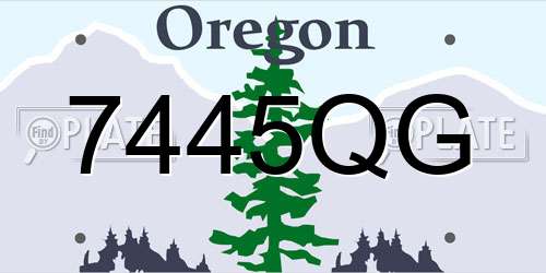 7445QG Oregon License Plate