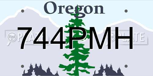 744PMH Oregon License Plate