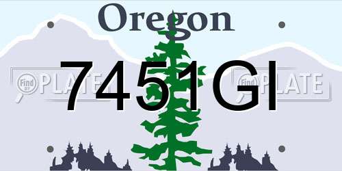 7451GI Oregon License Plate