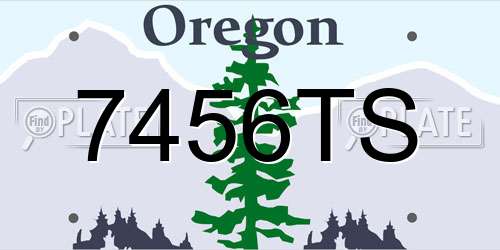 7456TS Oregon License Plate