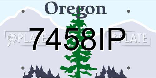 7458IP Oregon License Plate