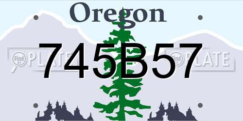 745B57 Oregon License Plate