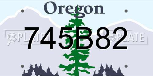 745B82 Oregon License Plate