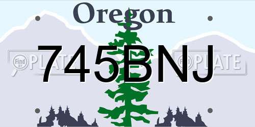 745BNJ Oregon License Plate