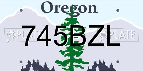 745BZL Oregon License Plate