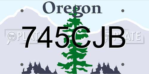 745CJB Oregon License Plate