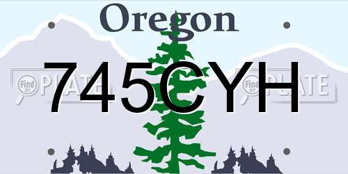 745CYH Oregon License Plate