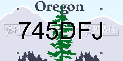 745DFJ Oregon License Plate