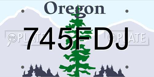 745FDJ Oregon License Plate