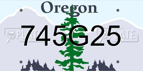 745G25 Oregon License Plate