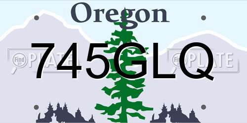 745GLQ Oregon License Plate