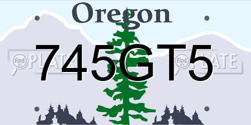 745GT5 Oregon License Plate