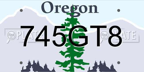 745GT8 Oregon License Plate