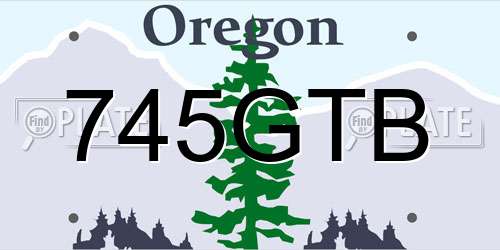 745GTB Oregon License Plate