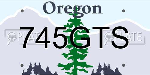 745GTS Oregon License Plate