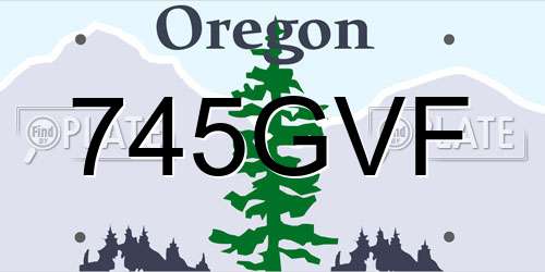 745GVF Oregon License Plate