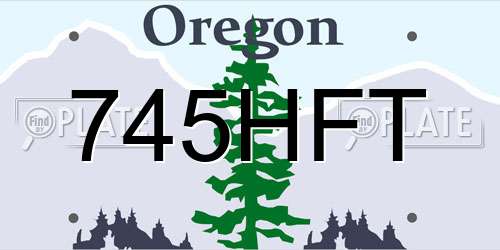 745HFT Oregon License Plate