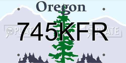 745KFR Oregon License Plate