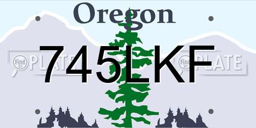 745LKF Oregon License Plate