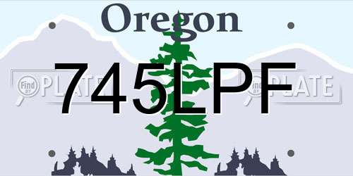 745LPF Oregon License Plate