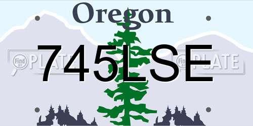 745LSE Oregon License Plate