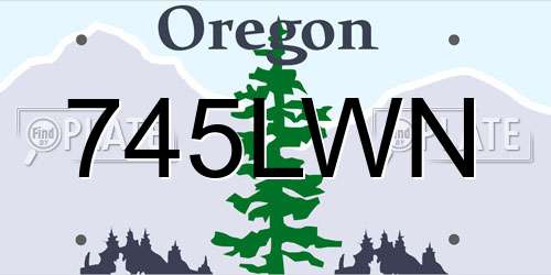 745LWN Oregon License Plate