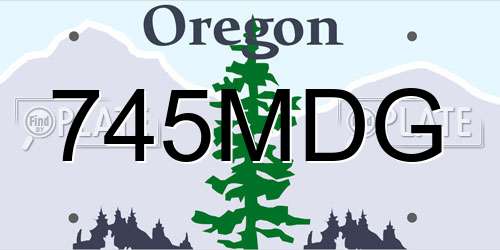 745MDG Oregon License Plate