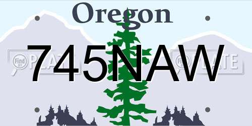 745NAW Oregon License Plate